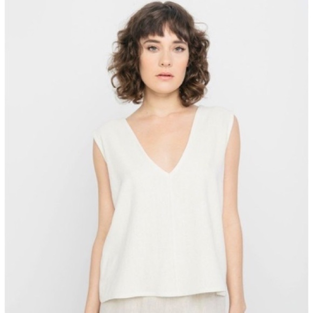 Elizabeth Suzann Marlena Raw Silk Tank